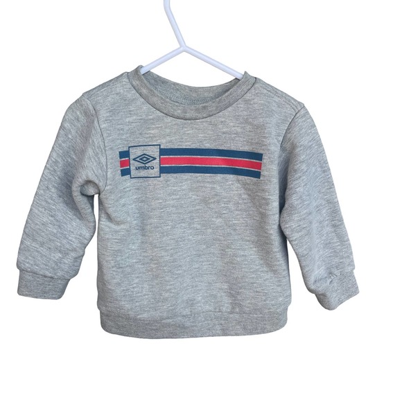 Umbro Sweatshirt Baby 18mo Gray Soccer Pullover Long Sleeve - Picture 1 of 8